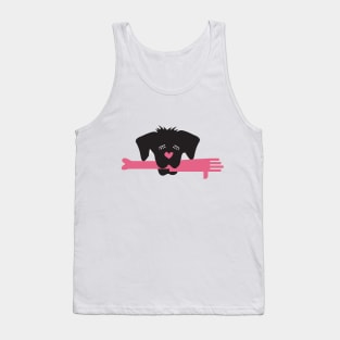 Cute Black Lab with hand in her mouth Tank Top